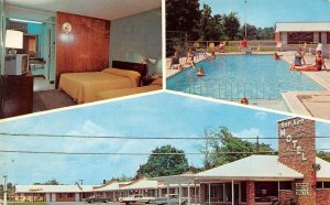 Clarksville, TN Tennessee  BON AIRE MOTEL Room~Pool  ROADSIDE  ca1960's Postcard