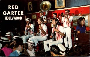 Postcard The Strugglers Banjo Band at The Red Garter in Hollywood, California