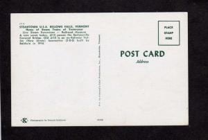VT Steam Train Railroad Engine Steamtown Bellows Falls Vermont Postcard