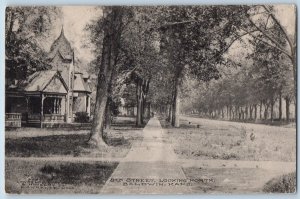 Baldwin Kansas Postcard Street Looking North Exterior View c1910 Vintage Antique