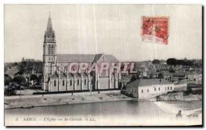 Old Postcard The Church View Sand du Chateau