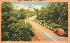 Vintage Postcard 1948 Greetings From Pittsburg New York Tichnor Quality News Pub