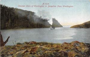 Steamer State of Washington Deception Pass Washington 1910c postcard