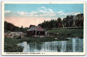 1925 Churchill Park Stamford Catskill Mountains New York NY Posted Postcard