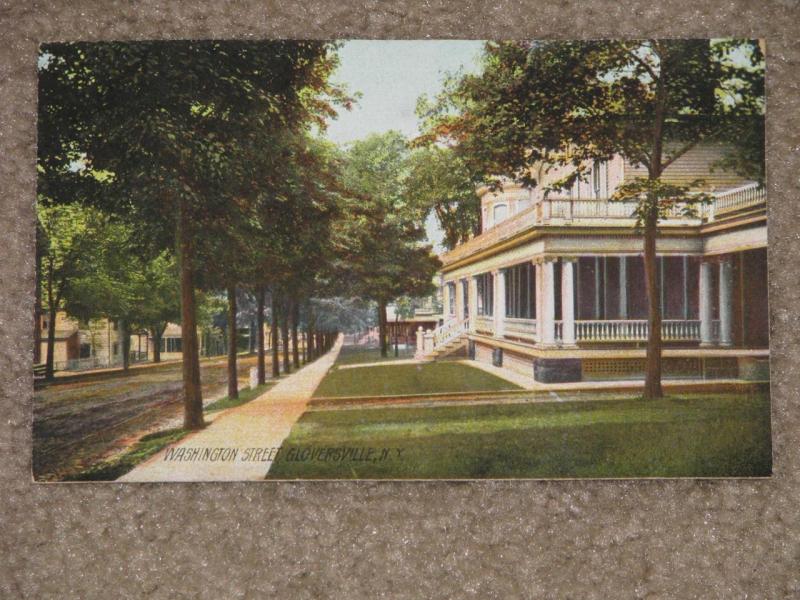 Washington St., Gloversville, N.Y., unused vintage card