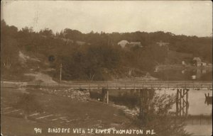 Thomaston ME Birdseye View Bridge #901 c1920 Real Photo Postcard