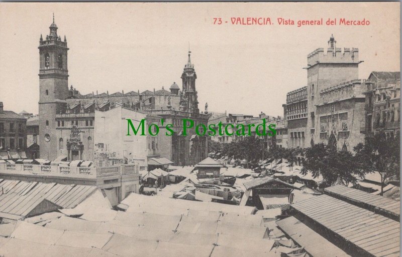 Spain Postcard - Valencia Vista General Del Mercado  RS36155