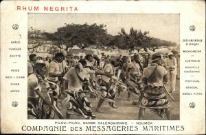 Noumea New Caledonia Natives RHUM NEGRITA Compagnie Messageries Maritimes