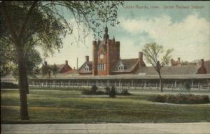 Cedar Rapids IA Union RR Railway Train Station c1910 Postcard