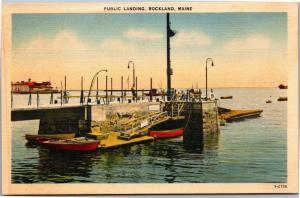 Public Landing, Rockland Maine Vintage Postcard Y04