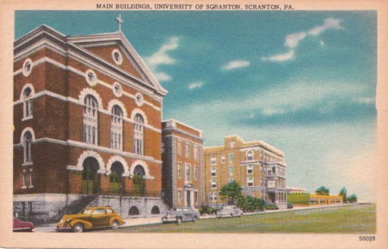 Postcard Main Buildings University Scranton PA