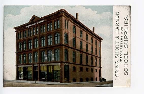 Portland ME Loring Short & Harmon School Supplies Postcard