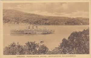 Steamer Washington Irving Appoaching Poughkeepsie Albertype