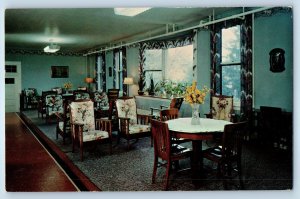 1962 Denville New Jersey Postcard Blue Room Pavilion St. Francis Health Resort