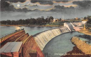 Columbus Ohio 1908 Postcard Storage Dam Waterfall