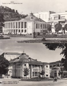 Romania Cluj-Napoca Hungarian theater and Hungarian opera buildings postcards 