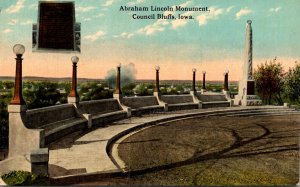 Iowa Council Bluffs Abraham Lincoln Monument Curteich