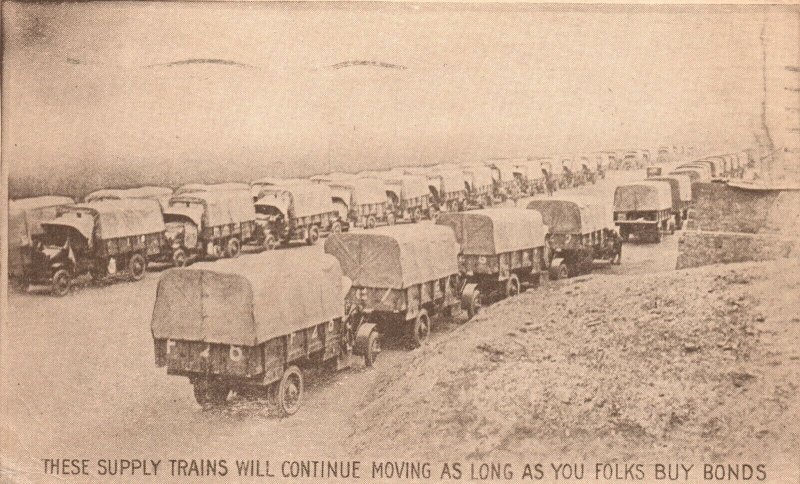 Vintage Postcard Supply Trains will Continue Moving as Long as Folks Buy Bonds