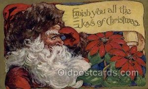 Santa Claus, Christmas 1909 light wear, postal used 1909