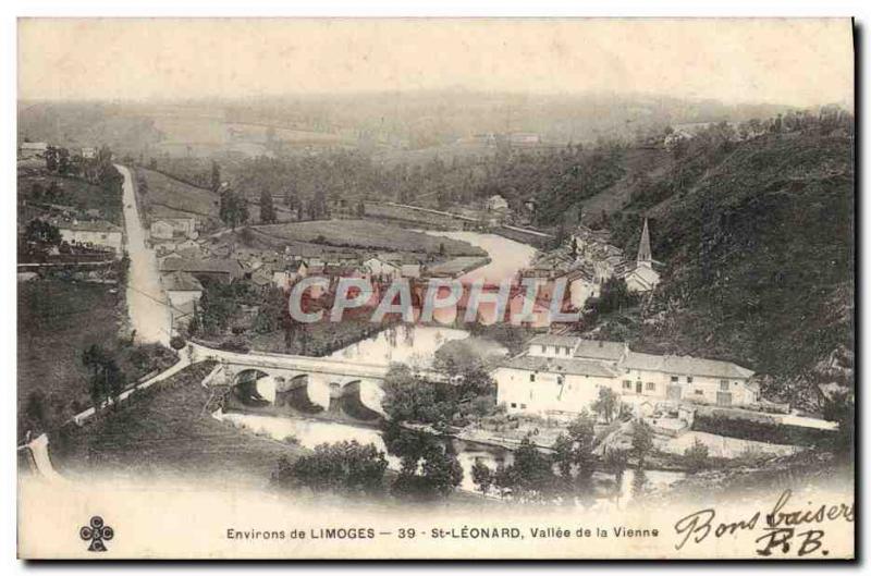 Old Postcard surroundings Limoges St Leonard Vallee de la Vienne