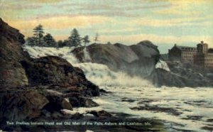 Indians Head & Old Man of the Falls - Lewiston, Maine ME  