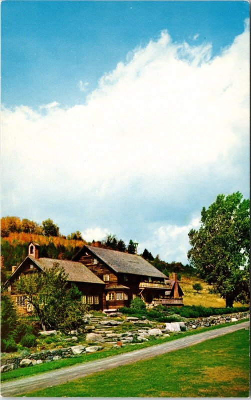 Cor Unum Historic Trapp Family Home Stowe Vermont Scenic Chrome Postcard 