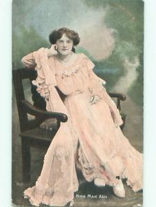 1906 postcard BRITISH UK THEATER ACTRESS - MISS MAIE ASH k7395