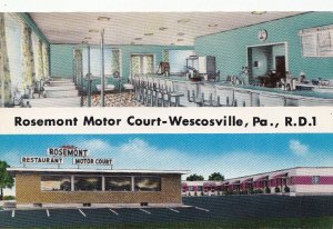 Postcard Rosemont Motor Court Wescosville PA