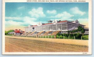 2 Postcards HOT SPRINGS, AR ~ Horse Racing OAK LAWN RACE TRACK Grandstand 1930s 