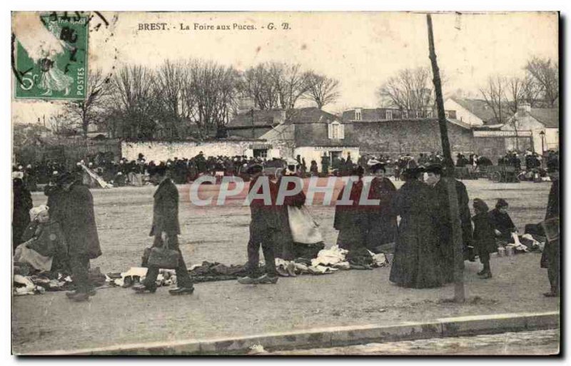 Old Postcard Brest Fair Flea TOP