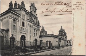 Argentina Iglesia Santa Teresa Cordoba Vintage Postcard C141