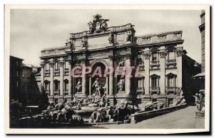 Old Postcard Roma Fontana Di Trevi