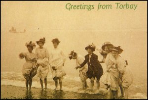 United Kingdom Post card - Greetings from Torbay, used