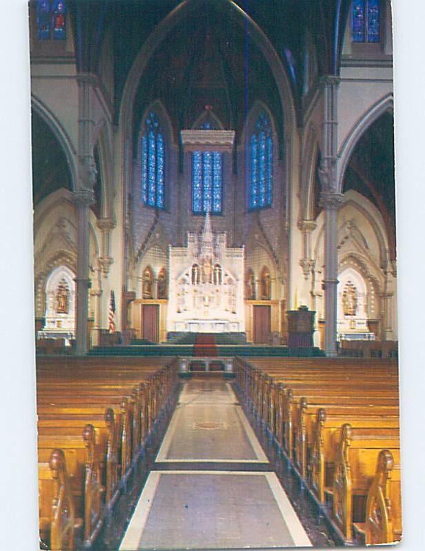 Unused Pre-1980 CATHEDRAL OF THE HOLY CROSS CHURCH INTERIOR Boston MA A7150-12