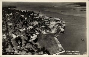 Puntarenas Costa Rica Aerial View Vintage Real Photo Postcard