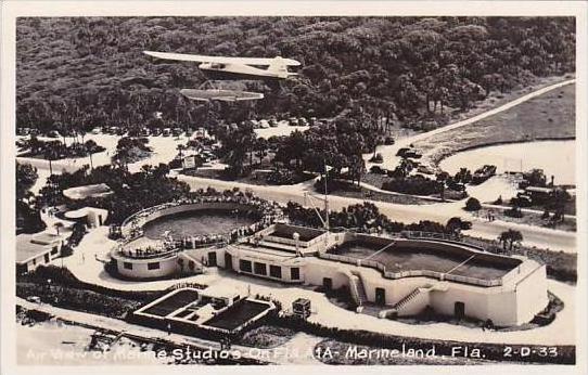 Florida Marineland Studios Aerial View Real Photo RPPC