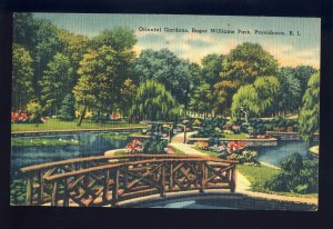 Providence, Rhode Island/RI Postcard, Oriental Gardens, Roger Williams Park