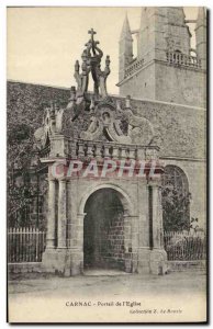 Old Postcard Carnac The Church Portal