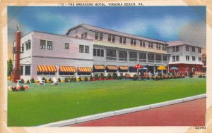 Virginia Beach Virginia 1940s Postcarrd The Breakers Hotel