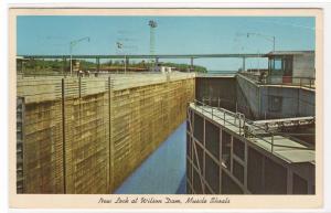 New Lock Wilson Dam Muscle Shoals Alabama 1969 postcard