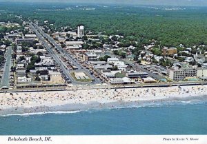 VINTAGE POSTCARD CONTINENTAL SIZE AERIAL VIEW OF REHOBOTH BEACH DELAWARE A65