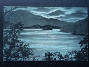 Scotland LOCH ACHRAY by Moonlight c1904 Postcard by The Art Pub Co. Glasgow
