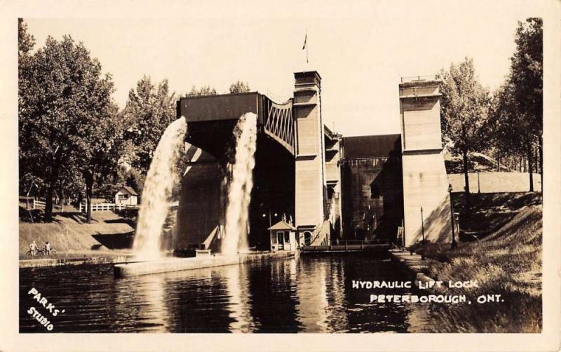 Peterborough Ontario Canada Hydraulic Lift Lock Real Photo Postcard K93308