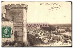 Postcard Old Chinon Tower Boissy and general view