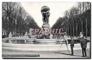 Old Postcard Paris Fountain Carpeaux in Luxembourg