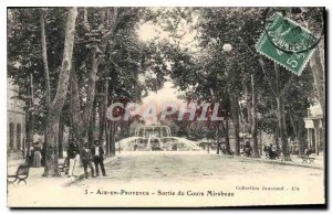 Old Postcard Aix en Provence Exit Cours Mirabeau