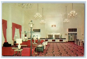 c1960's Hotel Sinton Lobby Interior Scene Cincinnati Ohio OH Unposted Postcard