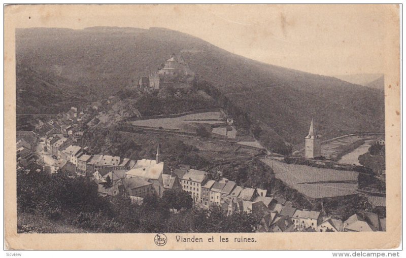 VIANDEN , Luxembourg , 1920-30s ; Vet les ruins