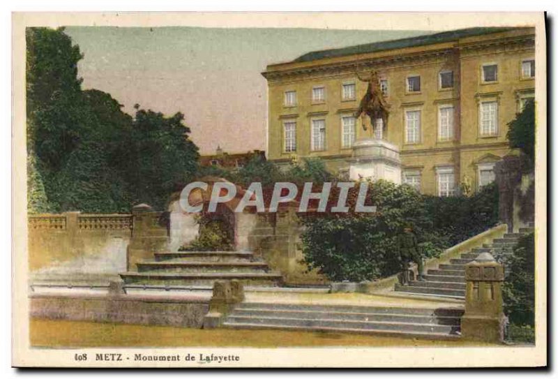 Old Postcard Metz Lafayette Monument