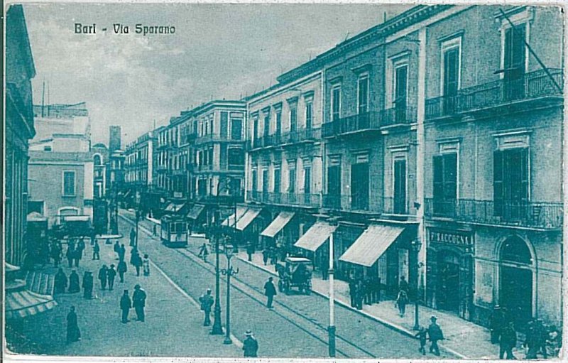 34325 vintage BARI City POSTCARD - VIA SHOOT-